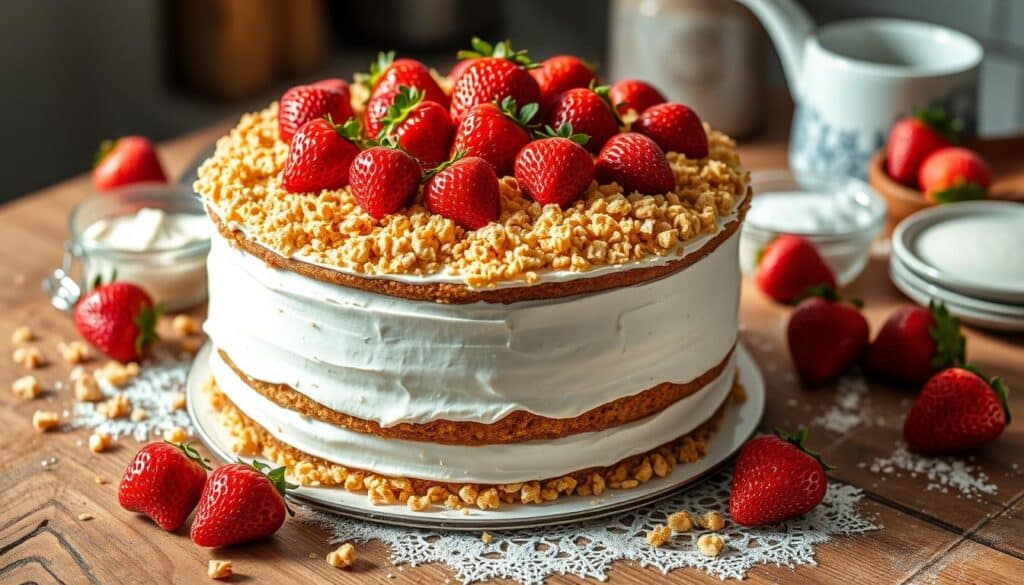 strawberry crunch cake recipe